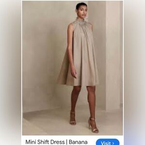 Banana Republic Beige Mini Shift Dress